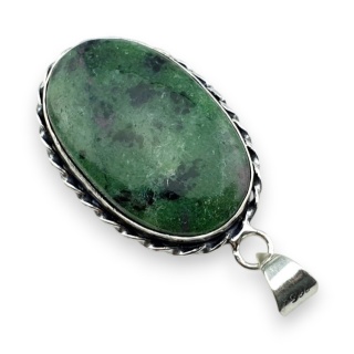 Ruby in zoisite pendant 40x25 mm no 69