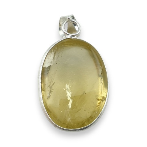 Lemon quartz pendant 27x19 mm no 23