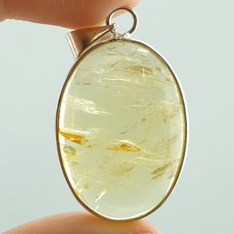 Kwarc cytrynowy zawieszka 32x23 mm nr 52