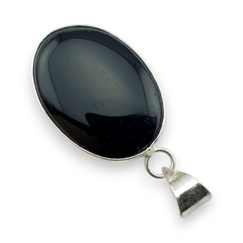 Black onyx pendant 29x21 mm no 97