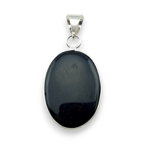 Black onyx pendant 29x21 mm no 97