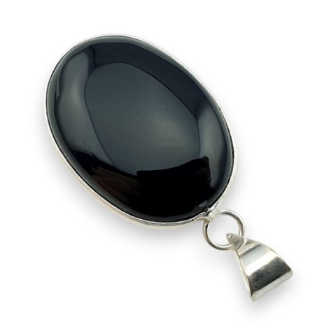 Black onyx pendant 31x22 mm no 102