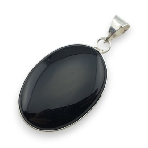 Black onyx pendant 34x24 mm no 80