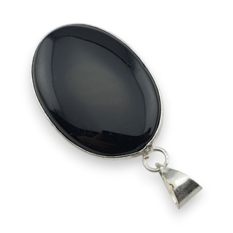 Black onyx pendant 34x24 mm no 80