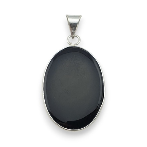 Black onyx pendant 34x24 mm no 80