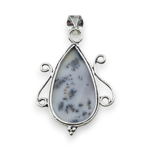 Agat dendrytowy zawieszka 31x19 mm nr 130