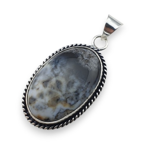 Agat dendrytowy zawieszka 32x20 mm nr 85