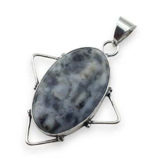 Agat dendrytowy zawieszka 32x21 mm nr 110