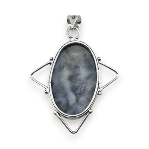 Agat dendrytowy zawieszka 32x21 mm nr 110