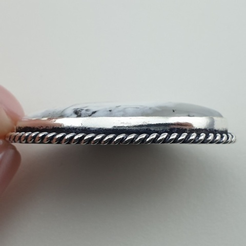 Agat dendrytowy zawieszka 34x23 mm nr 107