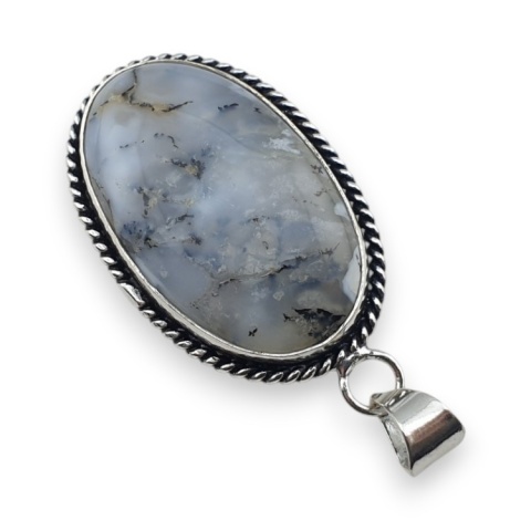 Agat dendrytowy zawieszka 35x22 mm nr 91