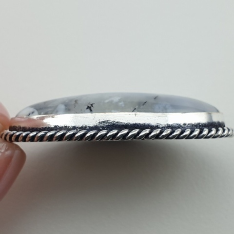 Agat dendrytowy zawieszka 35x22 mm nr 91