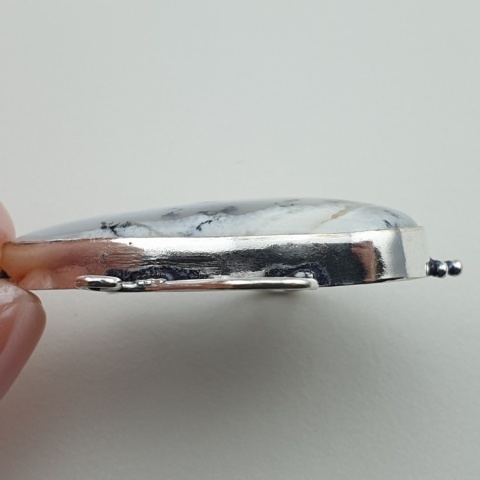 Agat dendrytowy zawieszka 37x23 mm nr 86