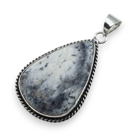 Agat dendrytowy zawieszka 38x26 mm nr 82