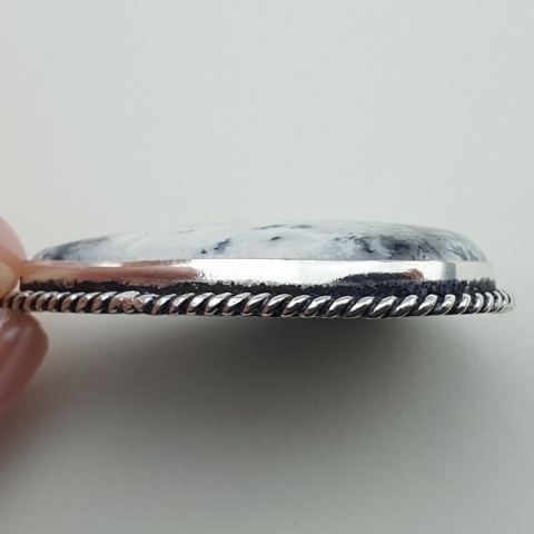 Agat dendrytowy zawieszka 38x26 mm nr 82