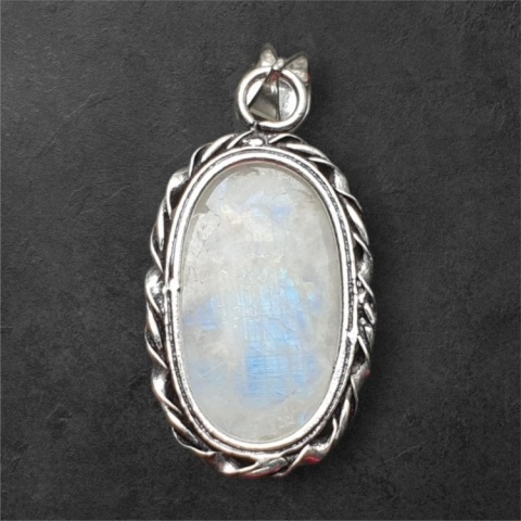 Kamień księżycowy zawieszka 25x16 mm nr 248