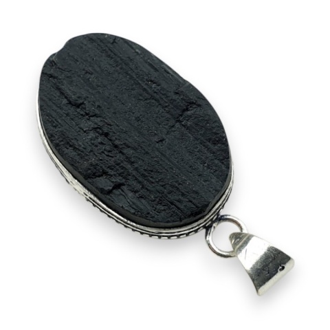 Black tourmaline pendant 31x21 mm no 333