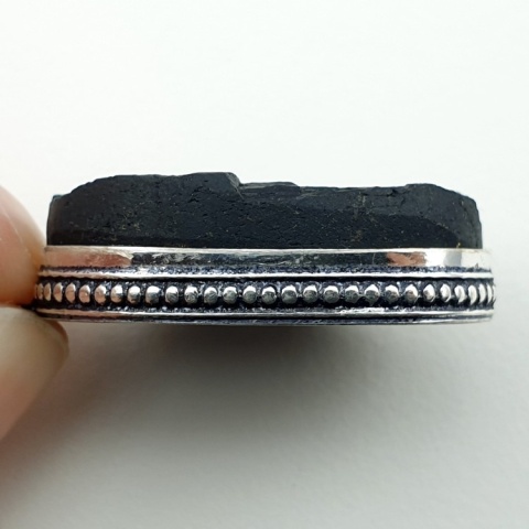 Black tourmaline pendant 31x21 mm no 333