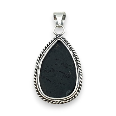 Black tourmaline pendant 32x20 mm no 291