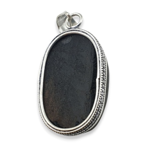 Czarny turmalin zawieszka 32x21 mm nr 419