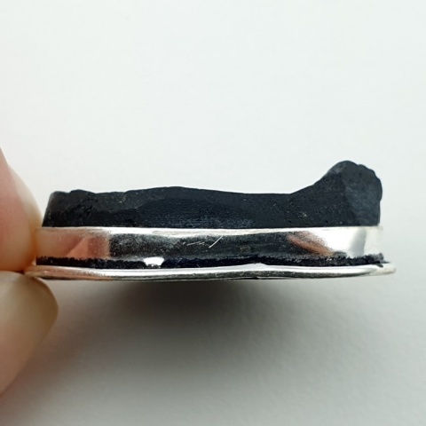 Black tourmaline pendant 33x23 mm no 388