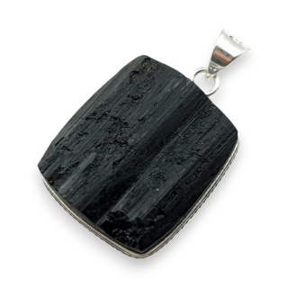 Czarny turmalin zawieszka 33x28 mm nr 359