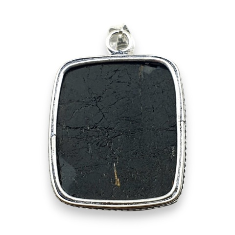 Black tourmaline pendant 33x28 mm no 359