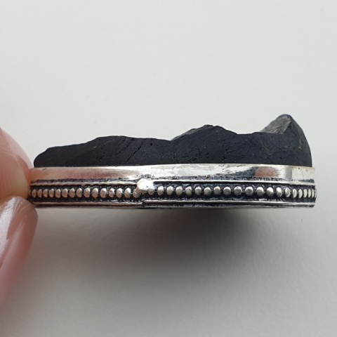 Black tourmaline pendant 37x24 mm no 458