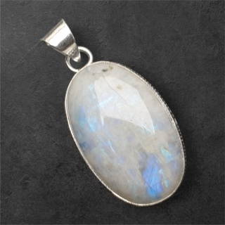 Kamień księżycowy zawieszka 30x19 mm nr 316