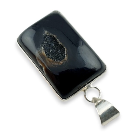Druzy agate pendant 28x18 mm no 19