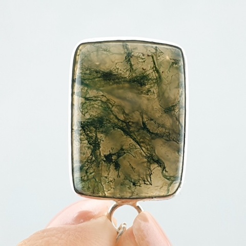 Agat mszysty zawieszka 23x17 mm nr 82