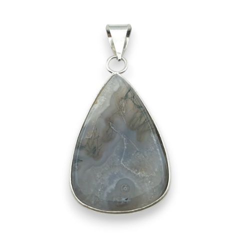 Moss agate pendant 34x24 mm no 79