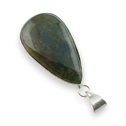 Moss agate pendant 37x22 mm no 54