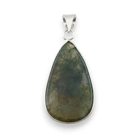 Moss agate pendant 37x22 mm no 54
