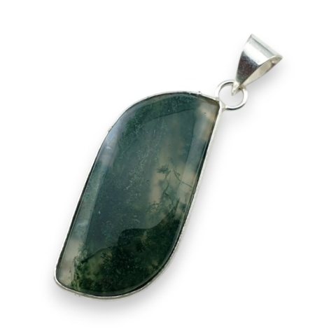 Moss agate pendant 39x18 mm no 73