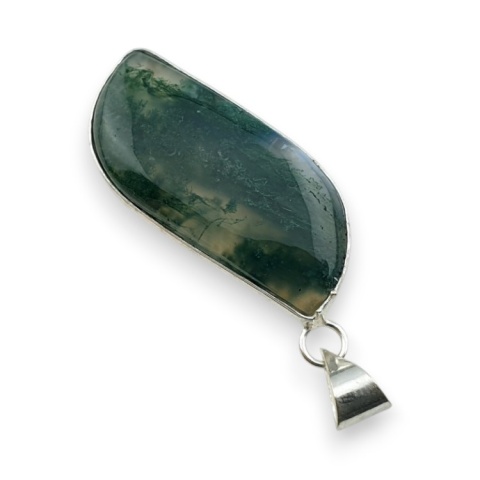 Moss agate pendant 39x18 mm no 73