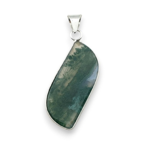 Moss agate pendant 39x18 mm no 73