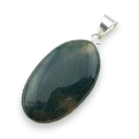 Moss agate pendant 40x24 mm no 43
