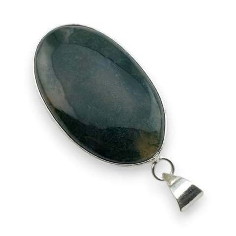 Moss agate pendant 40x24 mm no 43