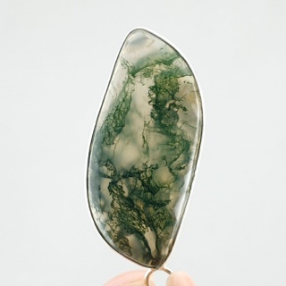 Agat mszysty zawieszka 41x19 mm nr 63