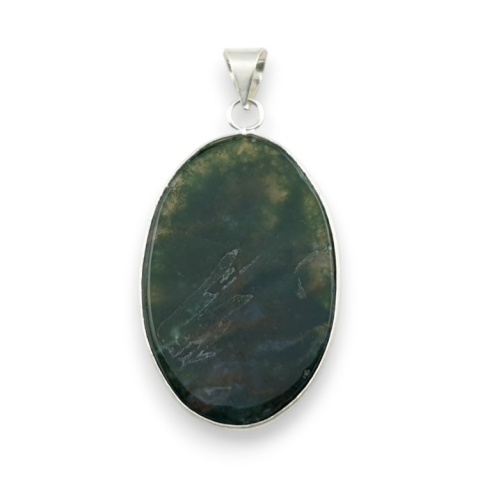 Moss agate pendant 42x28 mm no 48