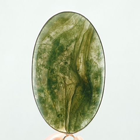 Moss agate pendant 44x27 mm no 45