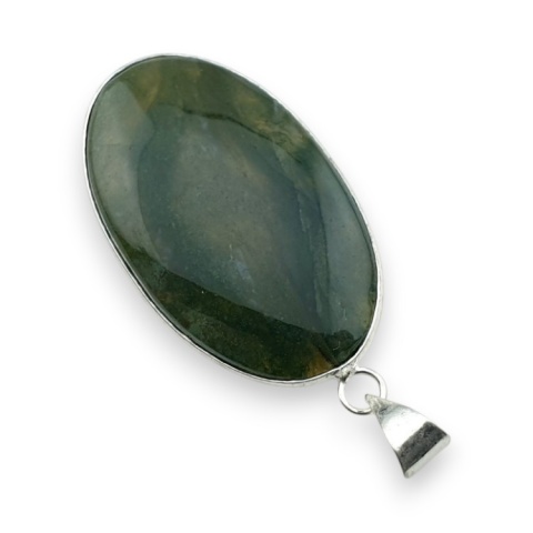 Moss agate pendant 44x27 mm no 45
