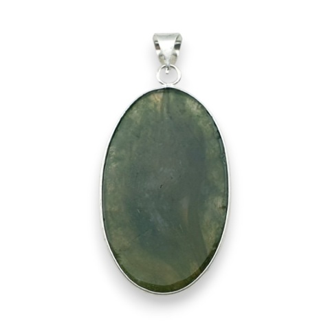 Moss agate pendant 44x27 mm no 45