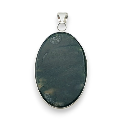 Moss agate pendant 44x29 mm no 44