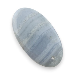 Agat blue lace kaboszon z zdziurką 25x14 mm nr G183