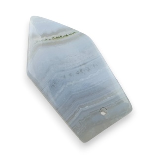 Agat blue lace kaboszon z zdziurką 26x14 mm nr G186