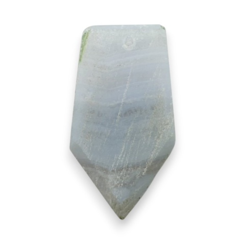 Agate blue lace cabochon with hole 26x14 mm no G186