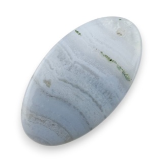 Agat blue lace kaboszon z zdziurką 26x15 mm nr G181