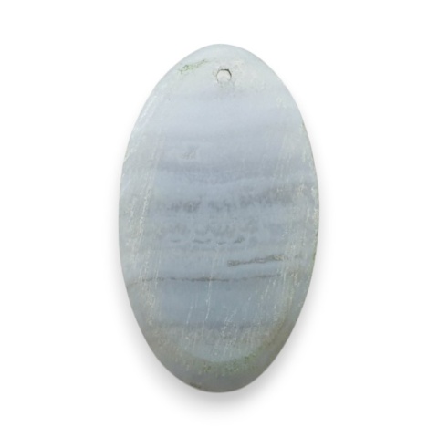 Agate blue lace cabochon with hole 26x15 mm no G181
